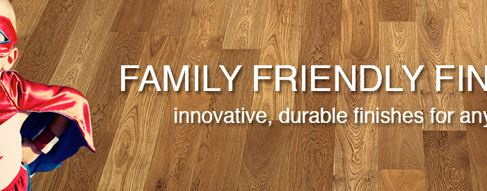 Family friendly finishes banner by Hallmark Floors