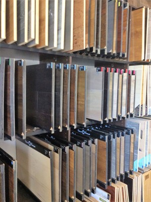 Designing Dreams Flooring & Remodeling Hallmark Floors display at their showroom in Granite Bay CA