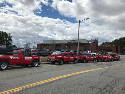 Hammond Lumber fleet at trade show in augusta maine