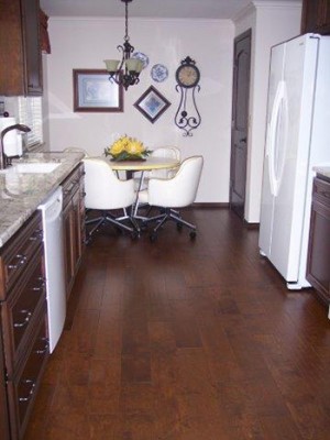 Silverado Mink Stairs top landing installation by Ron's Hardwood