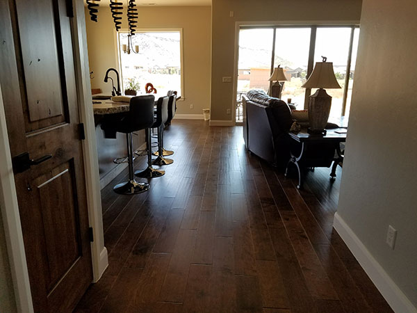 Silverado Tobacco install by sunset flooing hallway