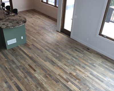 Organic Solid Tulsi reclaimed wood look install