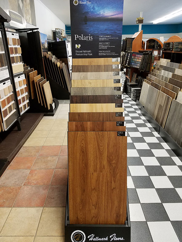 Hallmark Floors polaris display at Abbey Carpet Weymouth