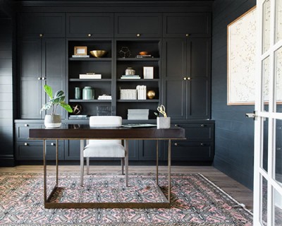 Office Featuring Studio McGee Design Malibu Floors